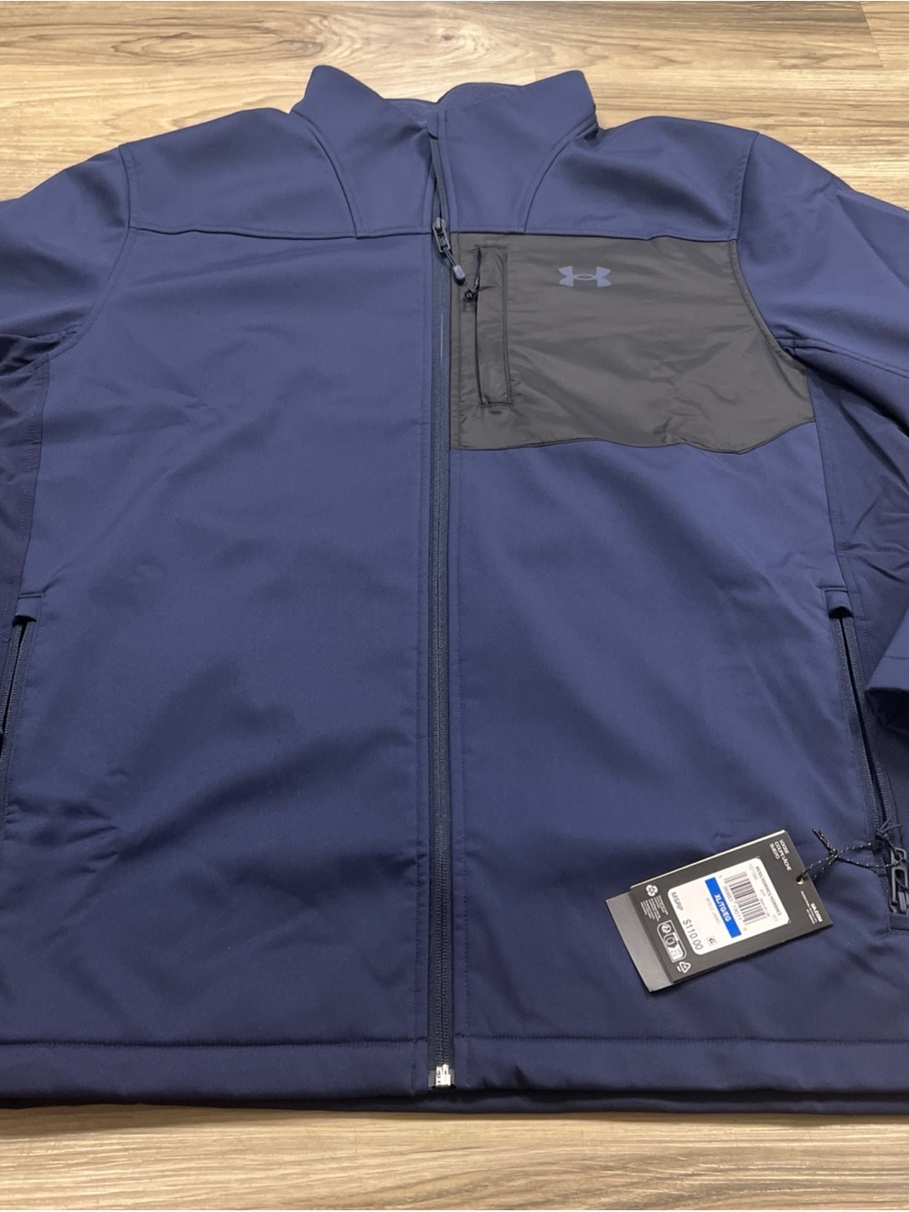Under Armour ColdGear Shield 2.0 Water-Resistant Jacket Navy Mens XL 1371586-411